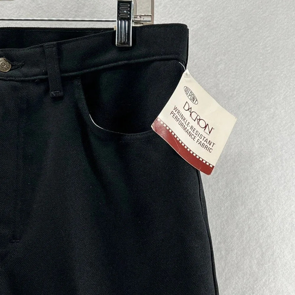 Texas Jeans Dress Pants Mens Sz 34 Flat Front Straight Leg Twill Dacron Black - Picture 8 of 12